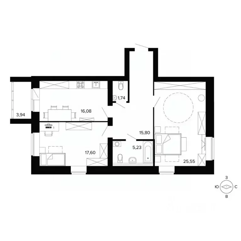 2-к кв. Свердловская область, Березовский ул. Победы, 5А (82.6 м) - Фото 0