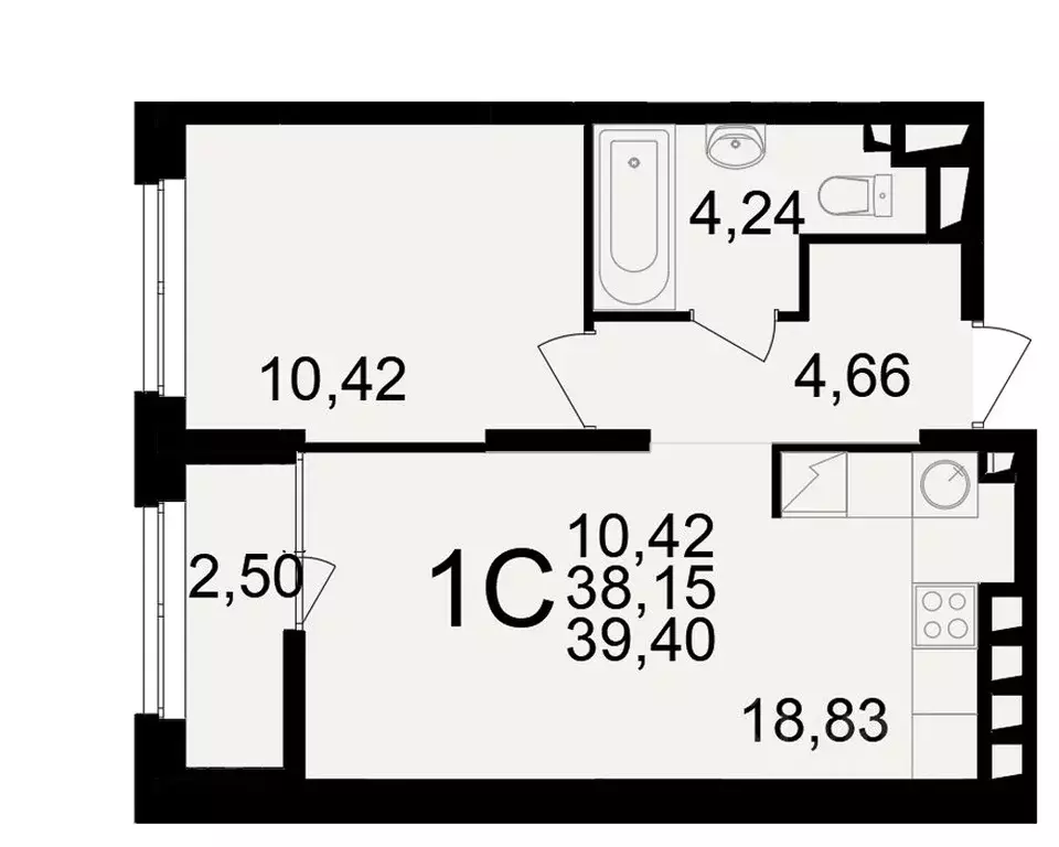 1-к кв. Рязанская область, Рязань ул. Чкалова (38.15 м) - Фото 1