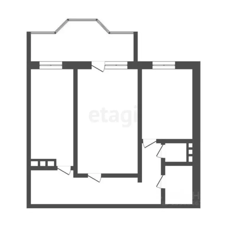 2-к кв. Томская область, Томск ул. Архитектора Василия Болдырева, 4 ... - Фото 2