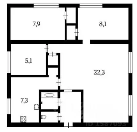 4-к кв. Санкт-Петербург Кубинская ул., 60 (59.0 м) - Фото 2