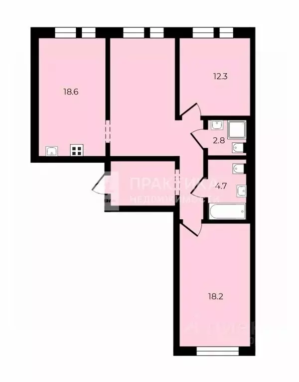3-к кв. Московская область, Ленинский городской округ, Дрожжино пгт ш. ... - Фото 2