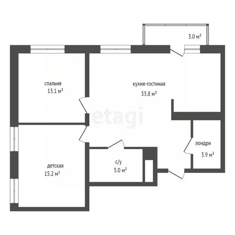 3-к кв. Красноярский край, Красноярск ул. Петра Ломако, 1 (71.0 м) - Фото 1