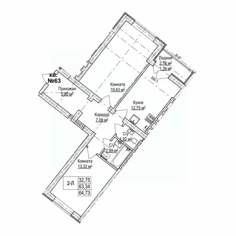 2-к кв. Калининградская область, Зеленоградск ул. Имени Гвардии ... - Фото 1