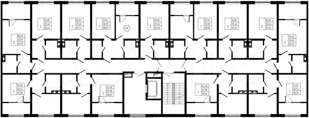 Квартира-студия, 25,2м, 4/8эт. - Фото 1