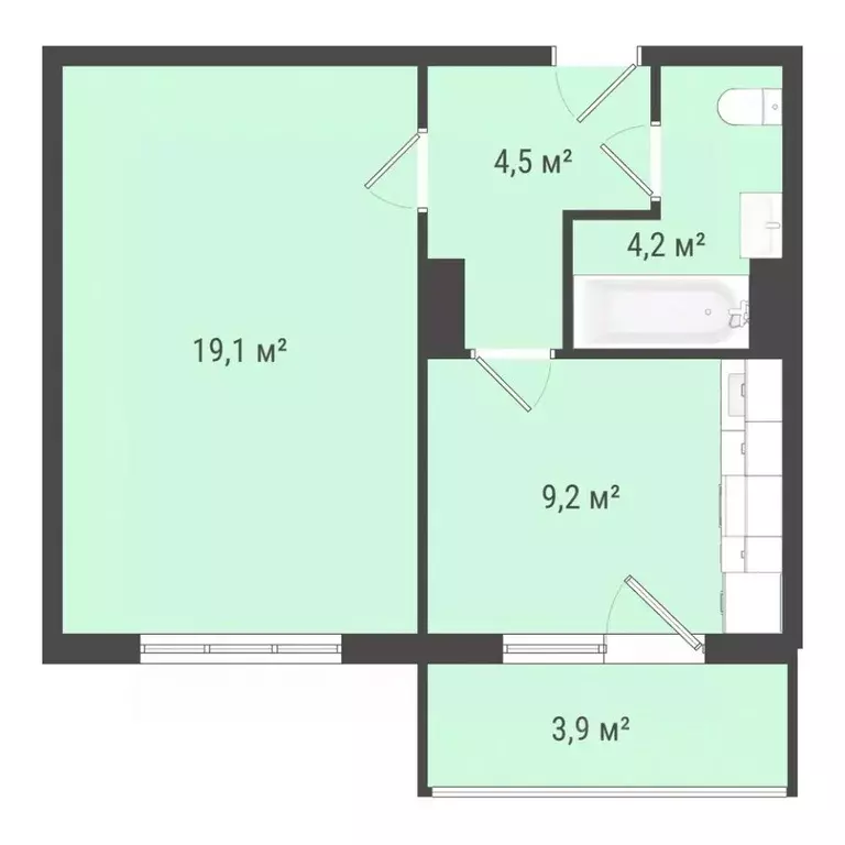 1-к кв. Омская область, Омск Заозерный мкр, ул. Сергея Тюленина, 4 ... - Фото 1