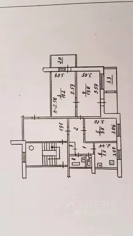 3-к кв. Псковская область, Псков ул. Киселева, 11 (65.0 м) - Фото 0