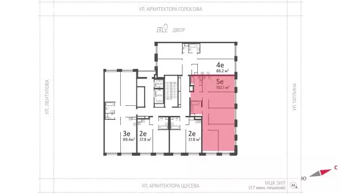 4-комнатная квартира: Москва, улица Архитектора Щусева, 4к2 (102 м) - Фото 1