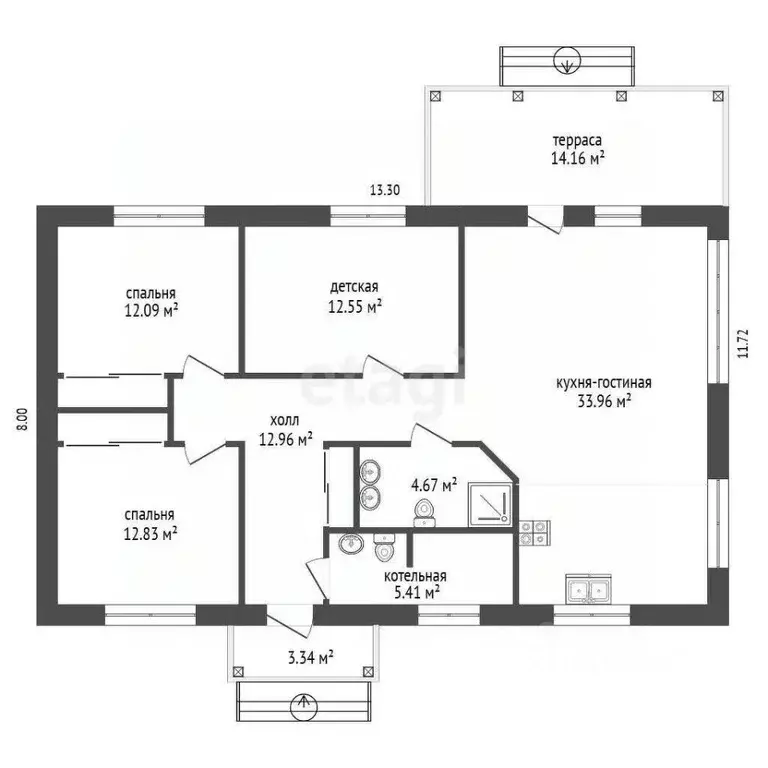 Дом в Ярославская область, Ярославский муниципальный округ, с. Прусово ... - Фото 2
