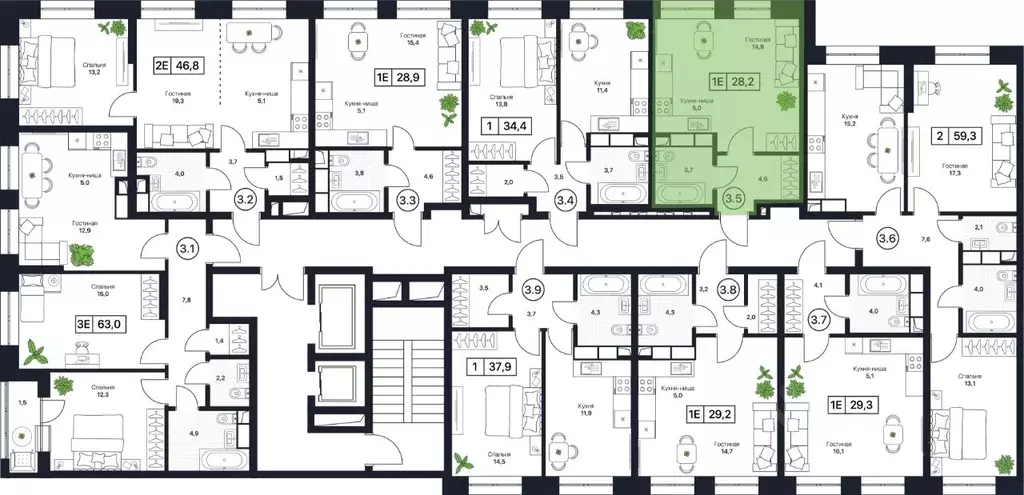 Студия Московская область, Пушкино Пушкино Град жилой комплекс, к2 ... - Фото 1