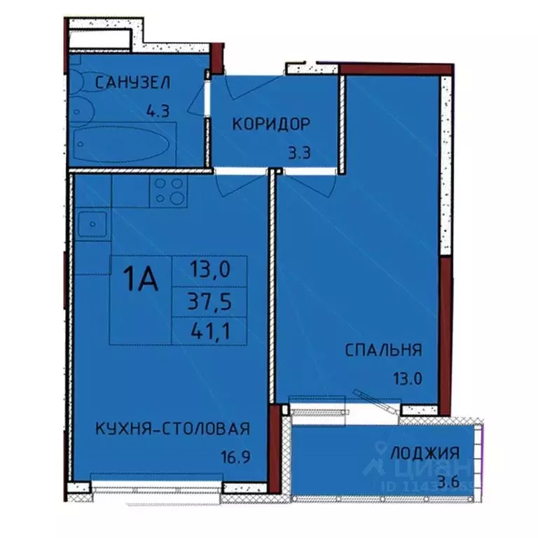 1-к кв. Тульская область, Тула городской округ, с. Осиновая Гора, ... - Фото 0