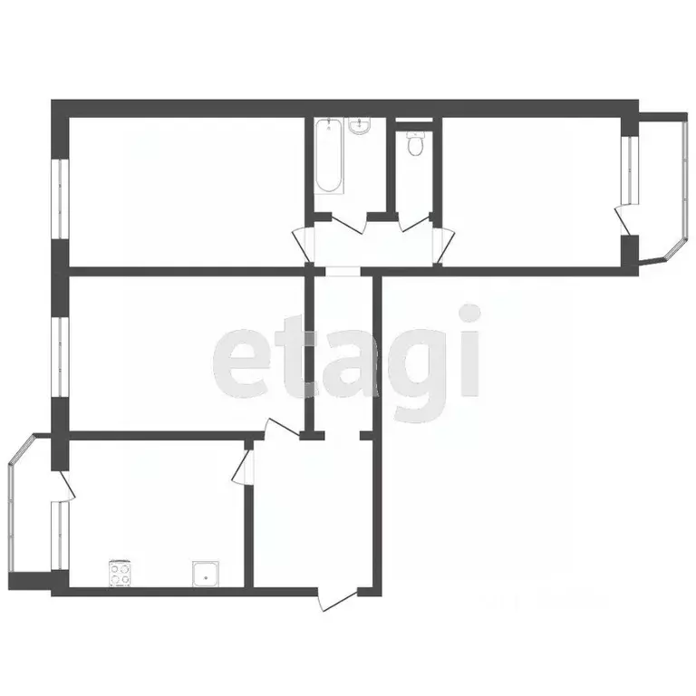 3-к кв. Тюменская область, Тюмень Широтная ул., 192к2 (90.0 м) - Фото 2