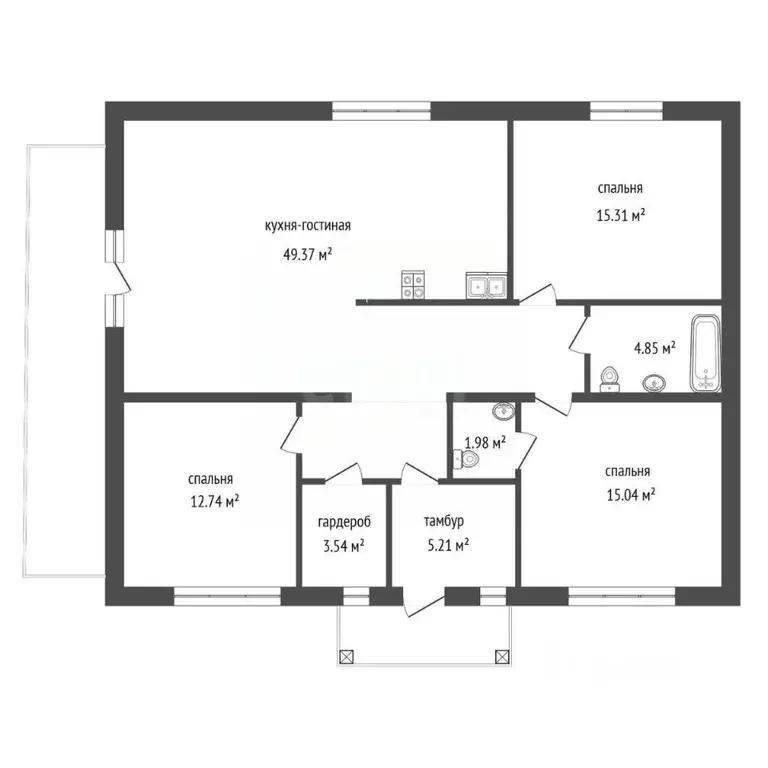 Дом в Астраханская область, Наримановский район, с. Солянка  (110 м) - Фото 2