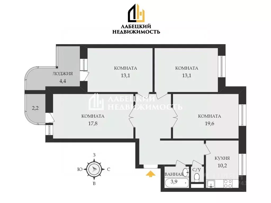 4-к кв. Москва ул. Героев Панфиловцев, 1К2 (92.2 м) - Фото 2