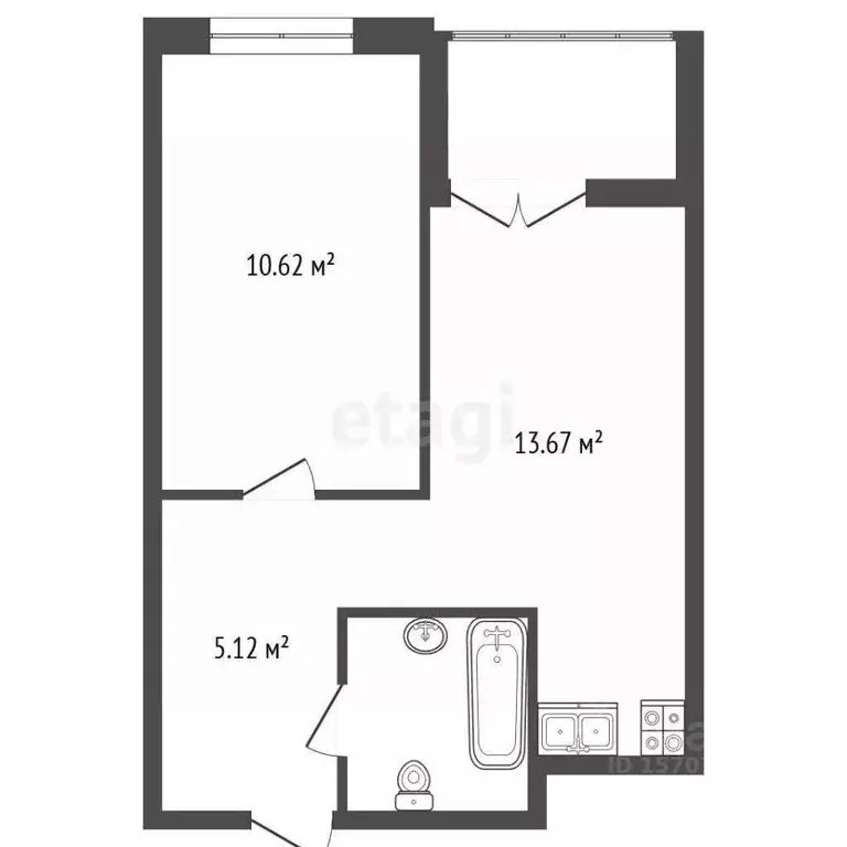1-к кв. Ленинградская область, Ломоносовский район, Аннинское ... - Фото 2
