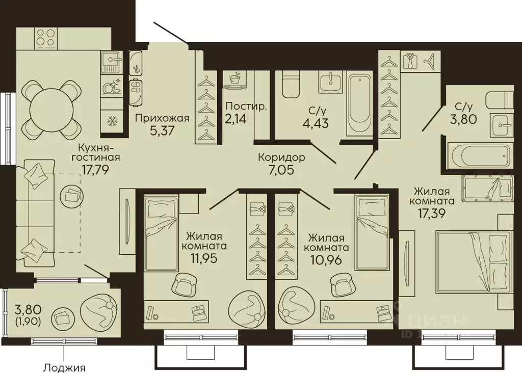3-к кв. Свердловская область, Екатеринбург Вокзальный жилрайон,  ... - Фото 0