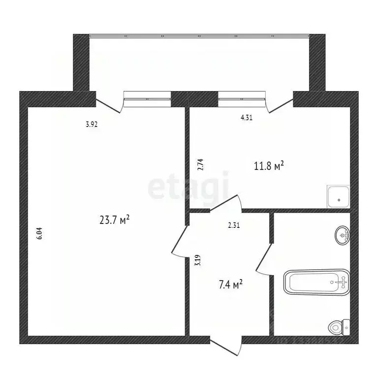 2-к кв. Красноярский край, Красноярск ул. Молокова, 23 (48.6 м) - Фото 2