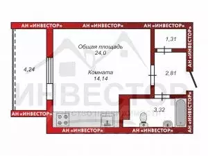 Студия Челябинская область, Челябинск просп. Краснопольский, 1д (24.3 ... - Фото 2
