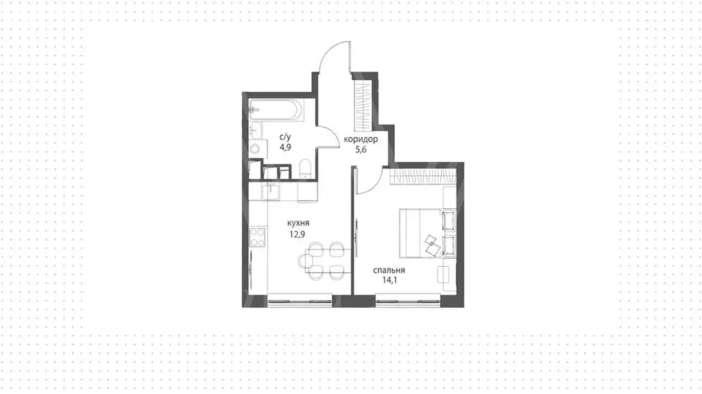 Квартира-студия: Москва, ЖК Остров, 5-й квартал, 3 (38 м) - Фото 1