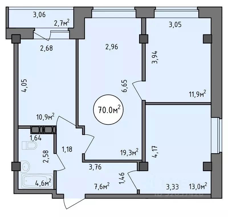 3-к кв. Хакасия, Абакан Советская ул., 123 (70.0 м) - Фото 1