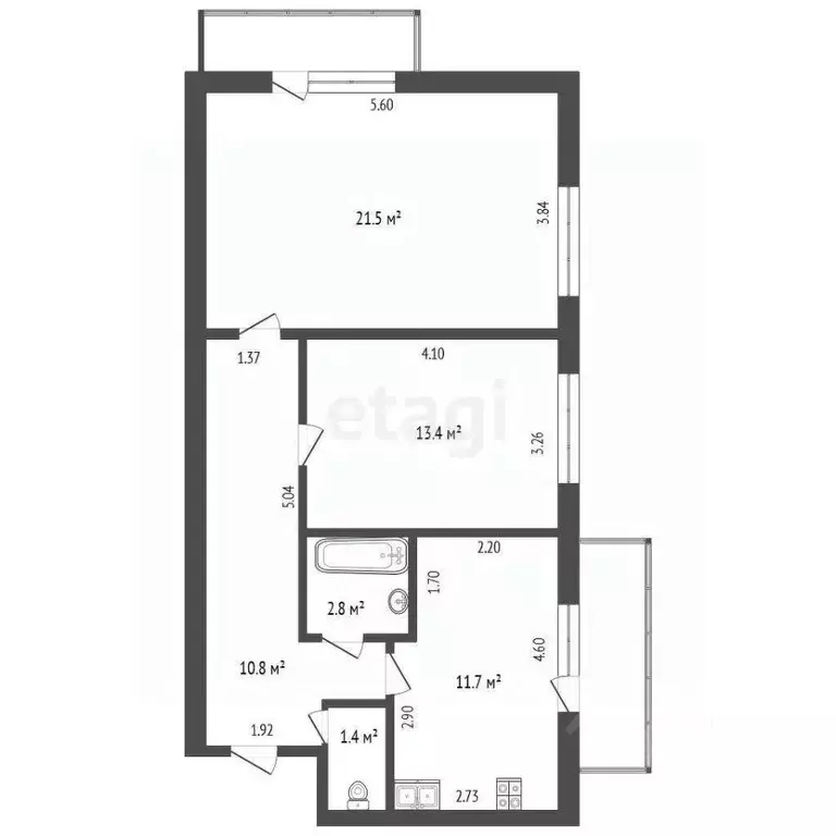 2-к кв. Севастополь просп. Генерала Острякова, 211 (61.6 м) - Фото 2