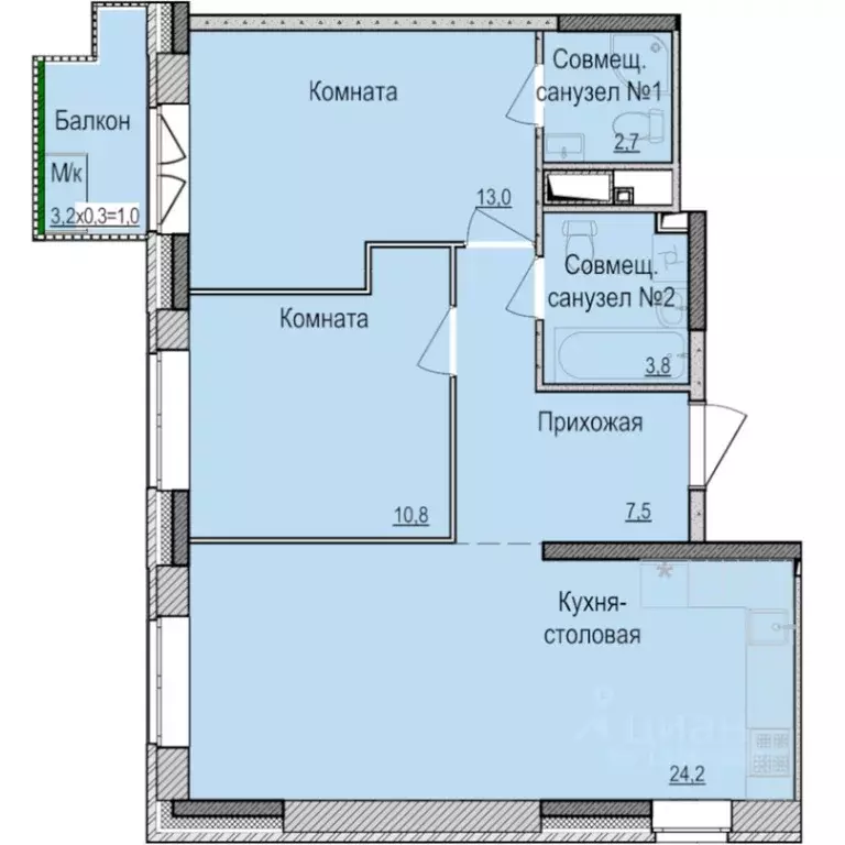 2-к кв. Удмуртия, Ижевск Карлутский жилрайон, 3-й мкр, Скандинавия ... - Фото 0