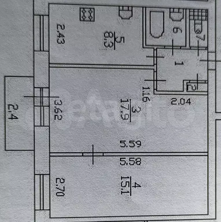 2-к. квартира, 48 м, 7/8 эт. - Фото 0