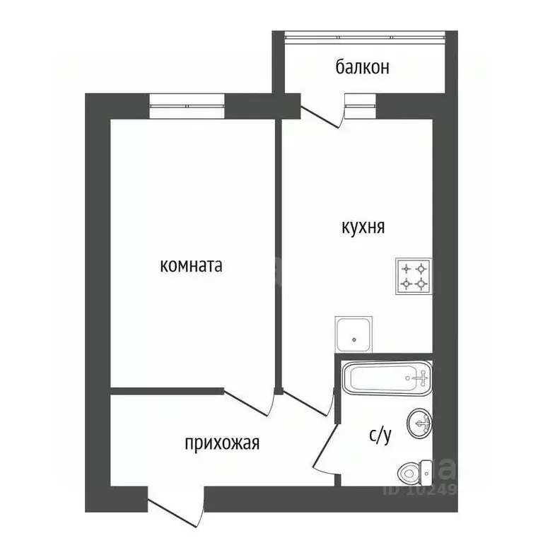 1-к кв. Башкортостан, Уфа ул. Героя Зорина, 1 (31.4 м) - Фото 2