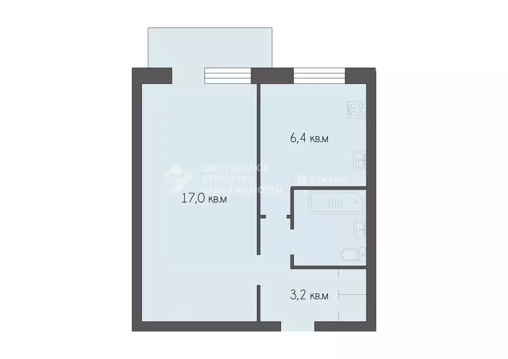1-к кв. Рязанская область, Рязань Затинная ул., 30к1 (31.6 м) - Фото 1