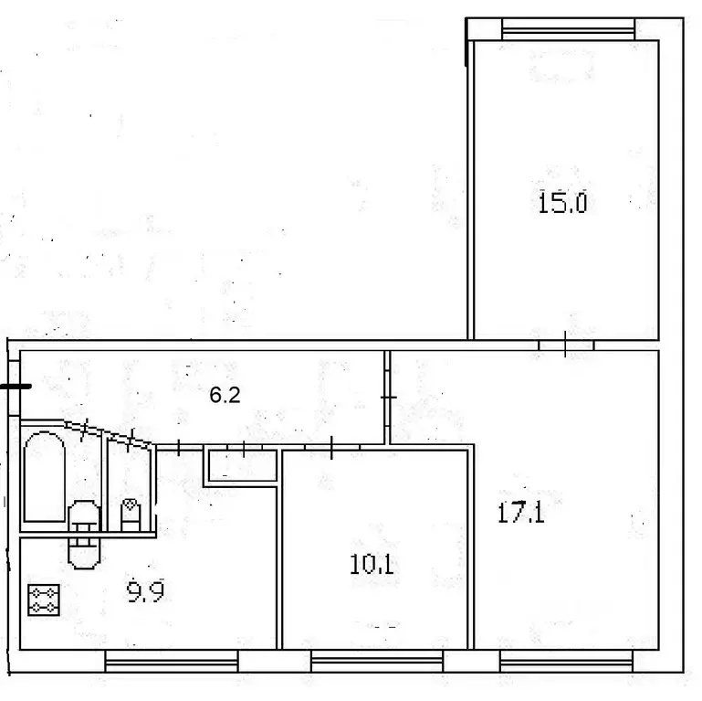 3-к кв. Санкт-Петербург Пловдивская ул., 3К1 (65.0 м) - Фото 1
