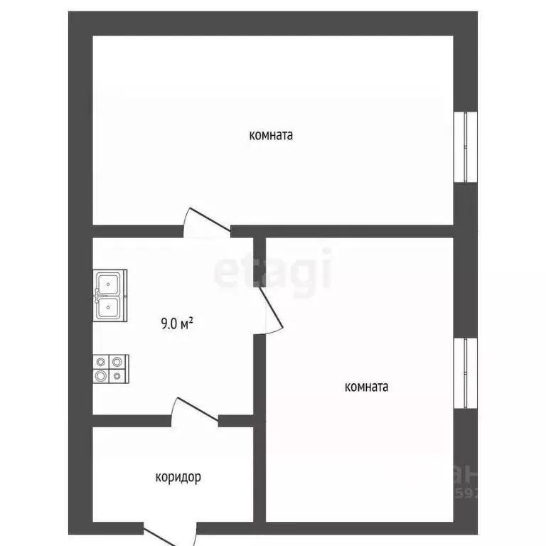 2-к кв. Ярославская область, Данилов ул. Кирова, 38 (43.0 м) - Фото 2