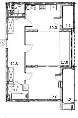2-к кв. Московская область, Мытищи городской округ, д. Бородино ул. ... - Фото 2