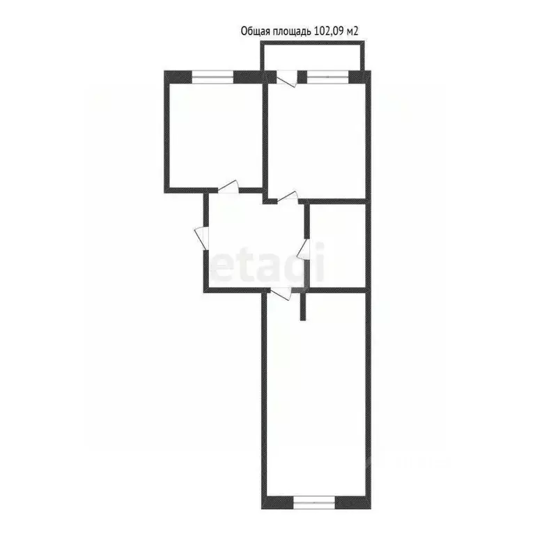 3-к кв. Иркутская область, Иркутск ул. Ивана Доронина, 9/1 (57.0 м) - Фото 2