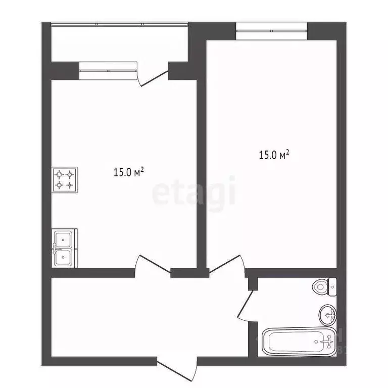 1-к кв. Ростовская область, Неклиновский район, с. Новобессергеневка, ... - Фото 1