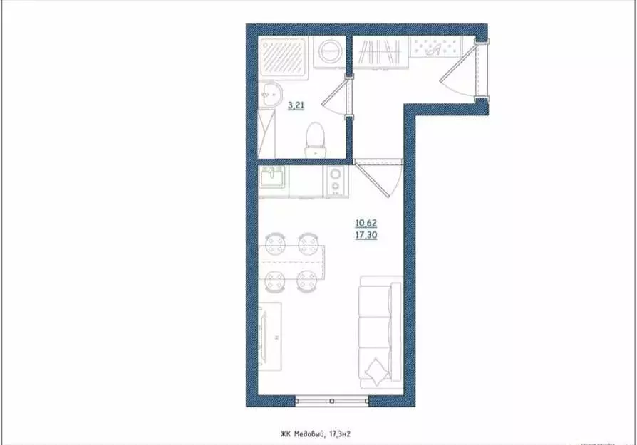 Квартира-студия: Тверь, Медовая улица, 9к4 (17.3 м) - Фото 1