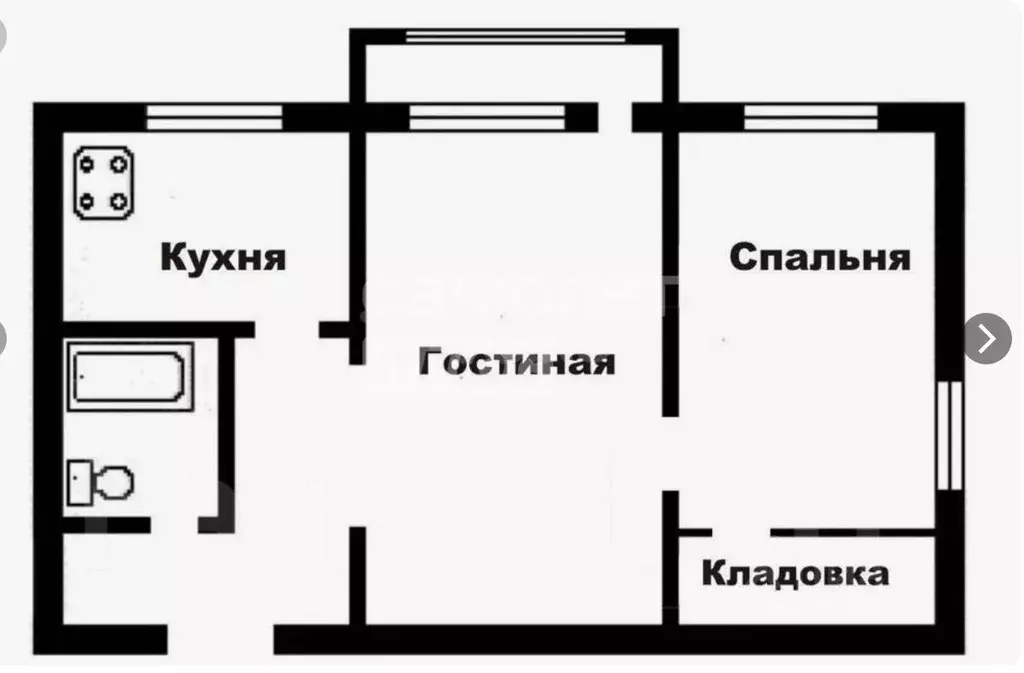 2-к кв. Липецкая область, Липецк Московская ул., 13 (44.0 м) - Фото 0