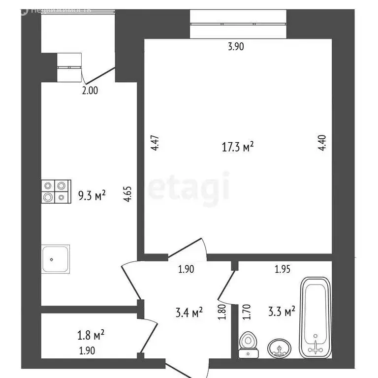 1-комнатная квартира: Выкса, улица Осипенко, 5 (36 м) - Фото 0