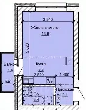 1-к кв. Алтайский край, Барнаул ул. Анатолия (28.8 м) - Фото 0