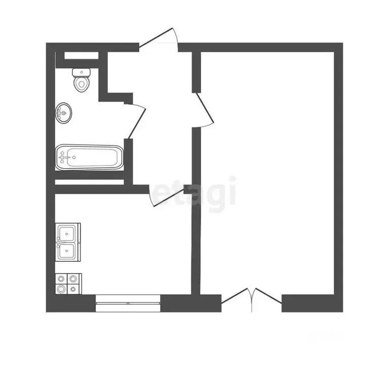 1-к кв. Костромская область, Кострома просп. Мира, 133 (29.9 м) - Фото 1