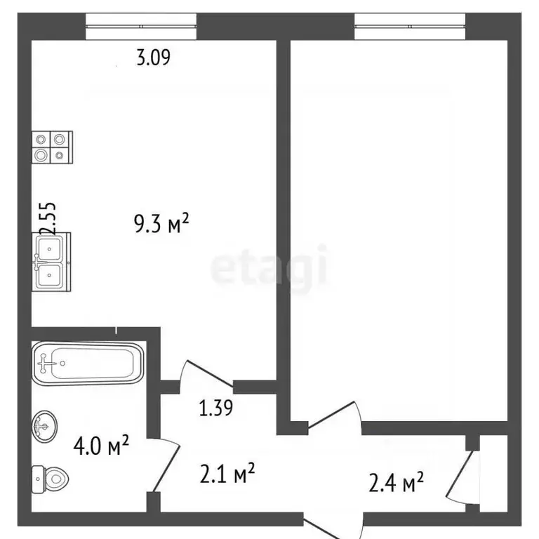 Комната Ямало-Ненецкий АО, Новый Уренгой ул. Геологоразведчиков, 2Бк1 ... - Фото 2