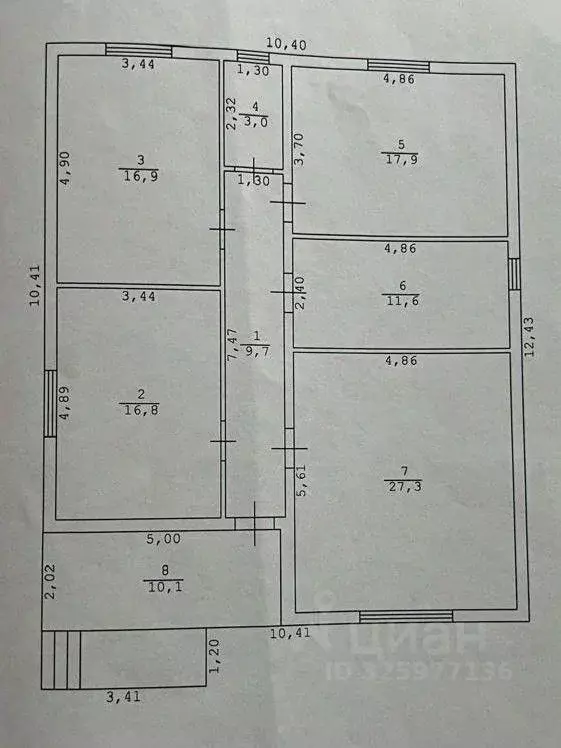 Дом в Крым, Симферопольский район, с. Трудовое ул. Дюльбер (120 м) - Фото 2