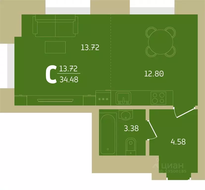 3-к кв. Башкортостан, Уфа Революционная ул., 39/4 (82.32 м) - Фото 0