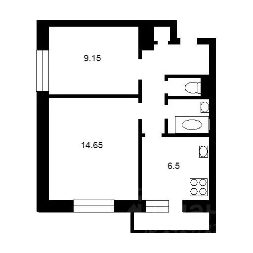 2-к кв. Москва ул. Госпитальный Вал, 16/2 (38.0 м) - Фото 2