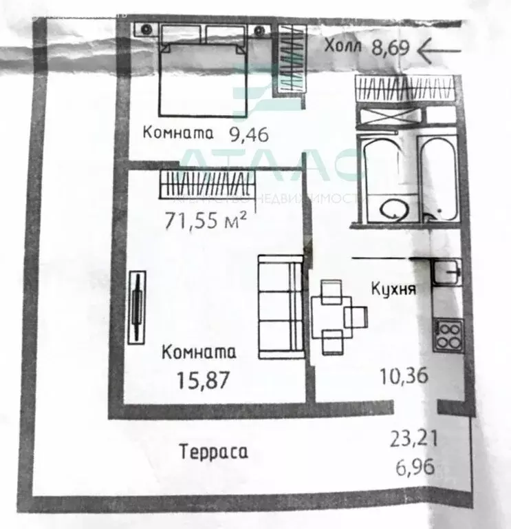 2-комнатная квартира: Симферополь, проспект Александра Суворова, 21 ... - Фото 0