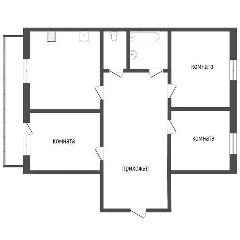 3-комнатная квартира: Ирбит, улица Маршала Жукова, 5 (57 м) - Фото 0
