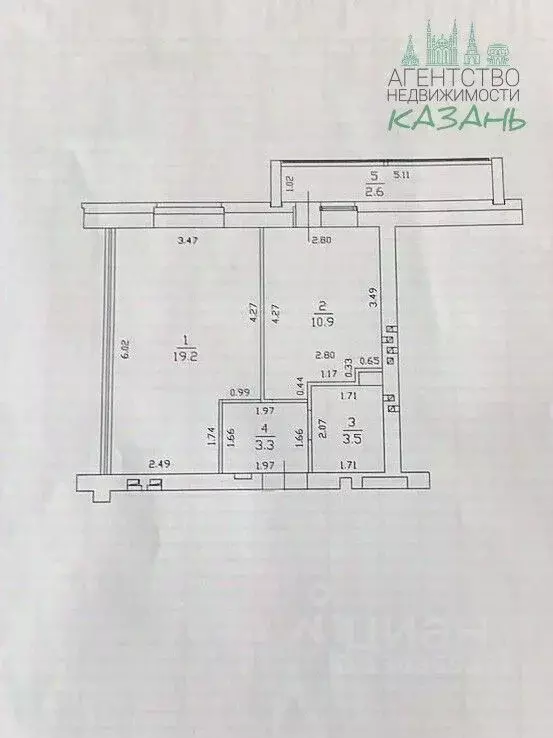 1-к кв. Татарстан, Пестречинский район, Шигалеевское с/пос, с. Новое ... - Фото 2