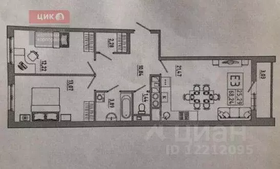 2-к кв. Рязанская область, Рязань Быстрецкая ул., 22к1 (65.1 м) - Фото 2