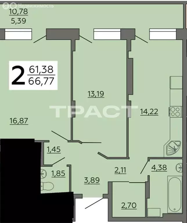 2-комнатная квартира: Воронеж, улица Независимости, 84/4 (66.7 м) - Фото 0