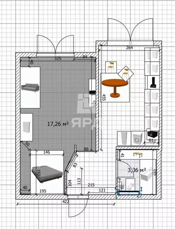 1-к кв. Ростовская область, Аксайский район, Щепкинское с/пос, пос. ... - Фото 2