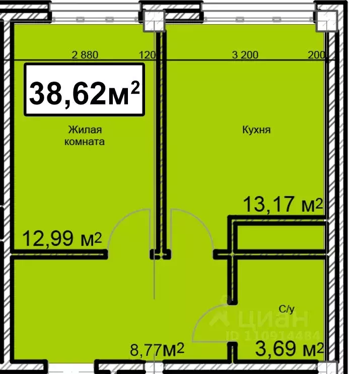 1-к кв. Ставропольский край, Ессентуки ул. Благодатная, 22к3 (38.62 м) - Фото 0