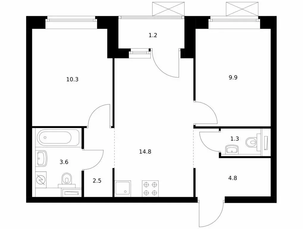 2-комнатная квартира: Екатеринбург, ЖК Космонавтов 11, 4.2 (48.4 м) - Фото 0